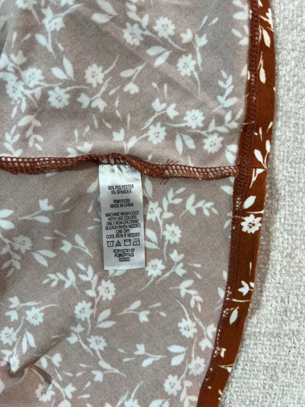 Mine Britton Brown Floral Fit & Flare Mini Dress NWT Size S - Picture 7 of 10